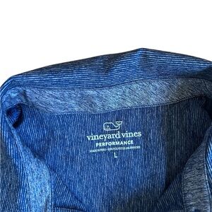 Vineyard Vines Striped Blue Performance Top